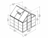 Теплица из поликарбоната Gybrid 6x6ft размеры