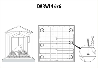 Пластиковый сарай Darwin 6x6ft