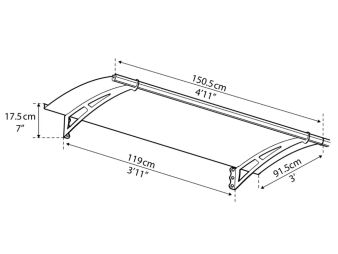 Дверной козырек Canopia Aquila 1500