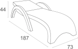 Шезлонг пластиковый с матрасом GS 1009 (Fiji)