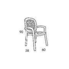 Схема пластикового кресла Sistina (NARDI - Италия)