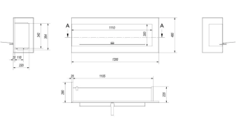 Delta L 1200 угловой левый (Kratki - Польша)