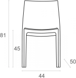 Стул пластиковый Maya (44х50х81см) оливковый