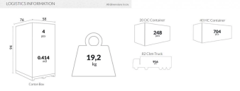 Кресло пластиковое Air XL (57х60х81см) красное