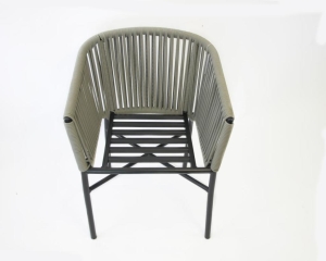 Кресло плетеное с подушками Palermo (58х59х78см) антрацит, светло-коричневый