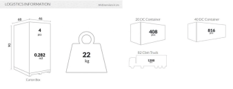 Стул пластиковый полубарный Air Bar 65 (44х51х95см) темно-серый