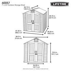 Высокопрочный сарай-гараж WoodLook 7x4,5