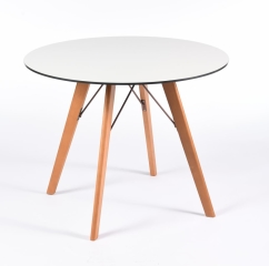 Франческо интерьерный стол из HPL круглый Ø90см, цвет молочный