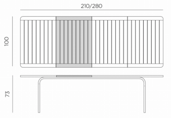 Стол пластиковый раздвижной Alloro 210 Extensible