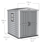 Пластиковый сарай Factor 6x6  (Keter - Израиль)