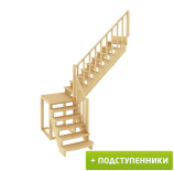 Лестница  К-002м/3  П  сосна с подступенками (6 уп)