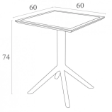 Стол пластиковый складной Sky Folding Table 60