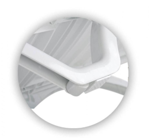 Шезлонг-лежак пластиковый Bahama белый (187x54x30см)