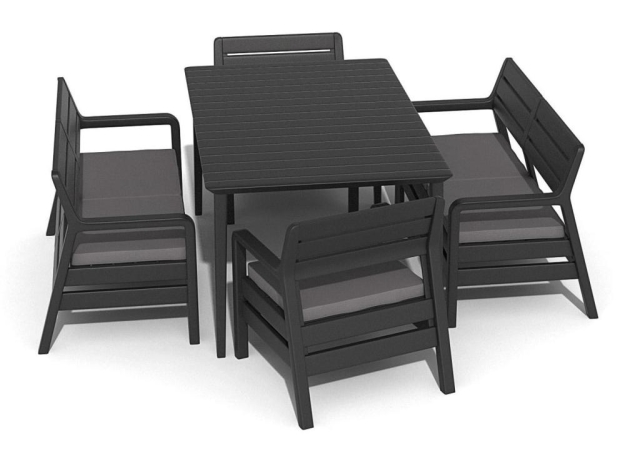 Комплект мебели Delano Set with Lima table 160 графит