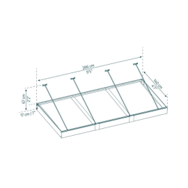 Дверной козырек (навес) Palram – Sophia XL 1000