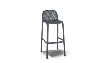 Севилья барный стул из пластика, цвет темно-серый