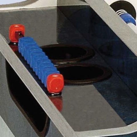 Игровой стол - футбол Garlando Olympic Outdoor (137x76x90.5см, синий, жетоноприемник) всепогодный, с защитным корпусом