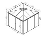 Беседка Gazebo Lebro 3000 Closed Grey