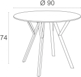 Стол пластиковый Max Table Ø90