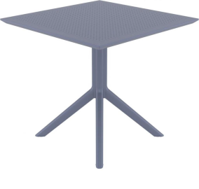 Стол пластиковый Sky Table 80 (80х80х74см) темно-серый