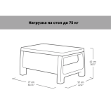 Балконная серия мебели Corfu Balcony Set  размеры