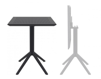 Стол пластиковый складной Sky Folding Table 60 (60х60х74см) черный