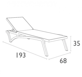 Шезлонг-лежак пластиковый Pacific